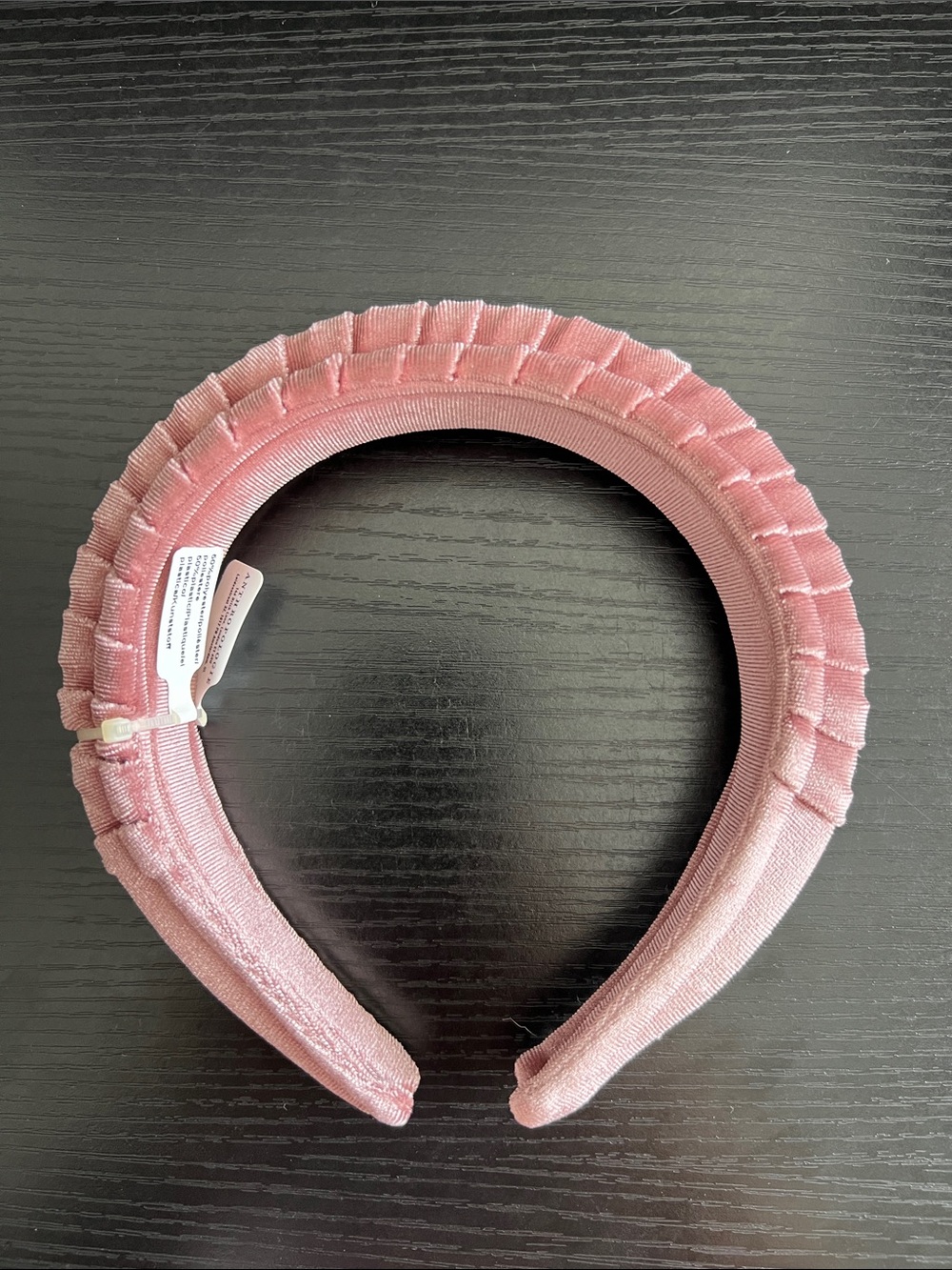 Anthropologie Velvet Corduroy Bubble Padded Headband Mauve